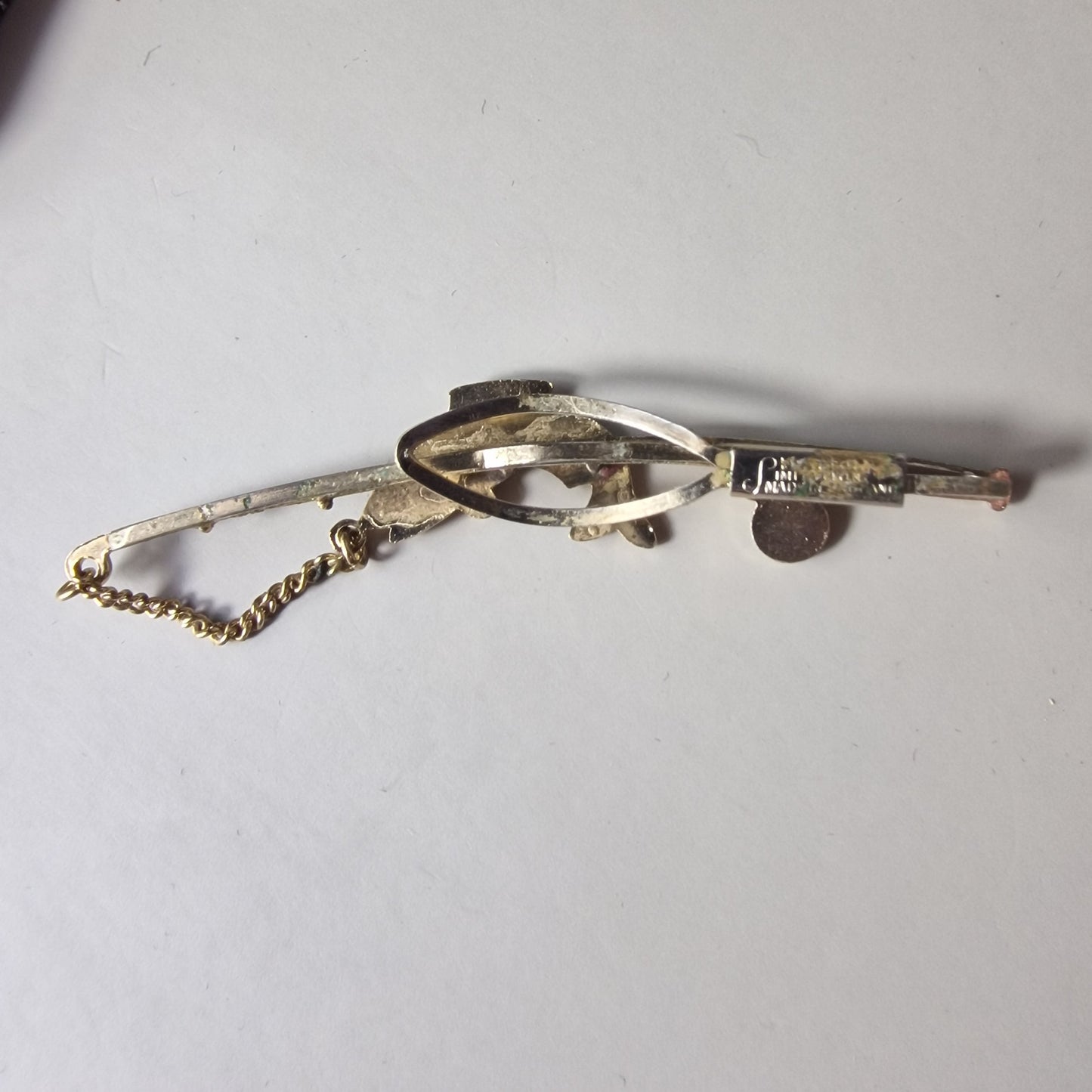 Stratton Vintage Gold-Tone Fishing Rod Fish Brooch Signed Figural Pin England – photo 6