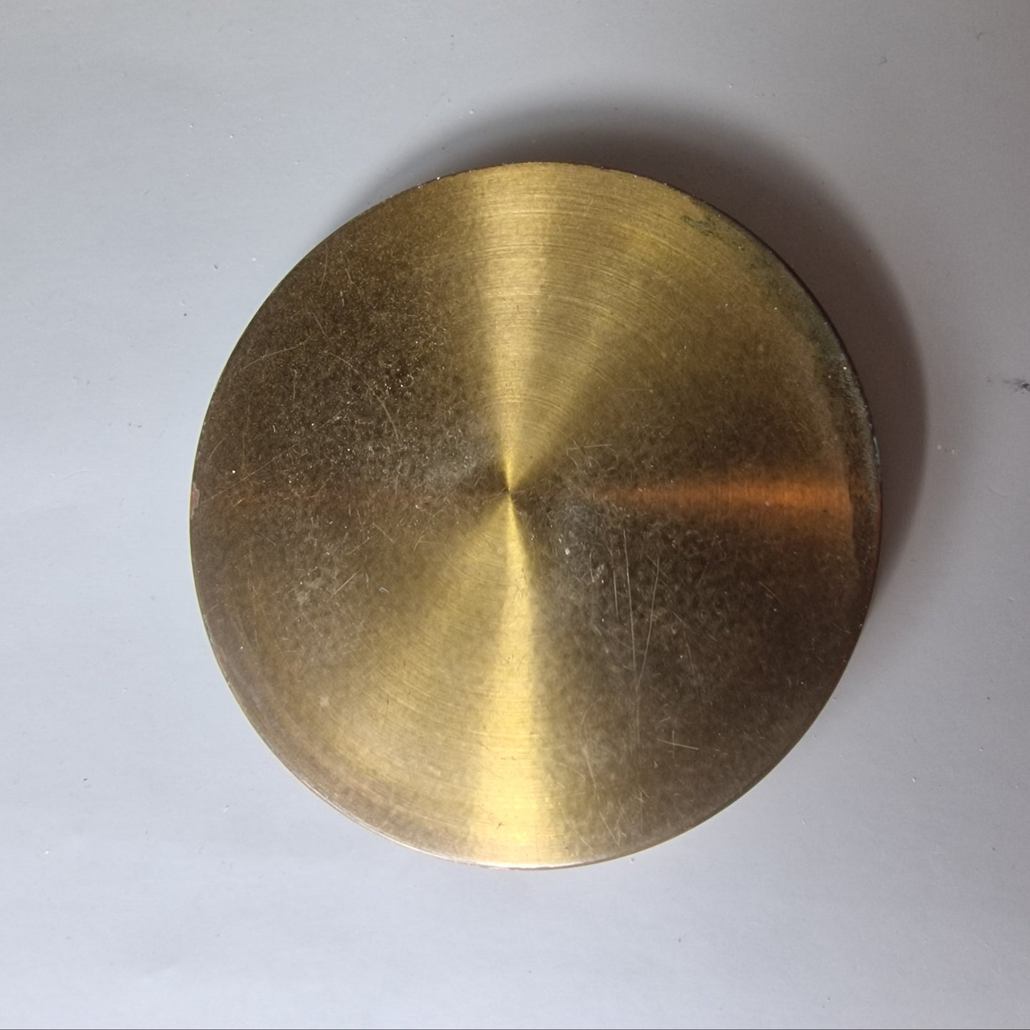 Vintage 1950s Gold-Tone Multicolour Enamel Floral Powder Compact Mirror Retro