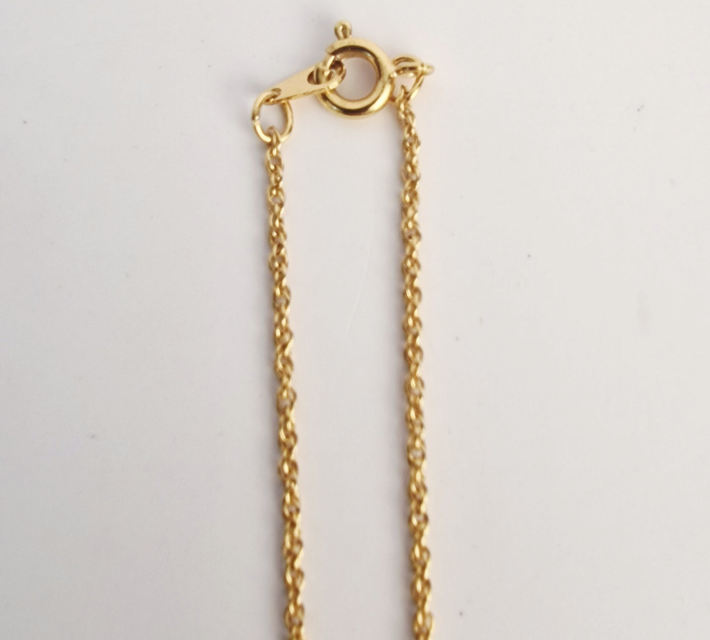 Vintage Roman 1980s Gold-Tone Blue Rhinestone Pendant Necklace Signed Costume – photo 6