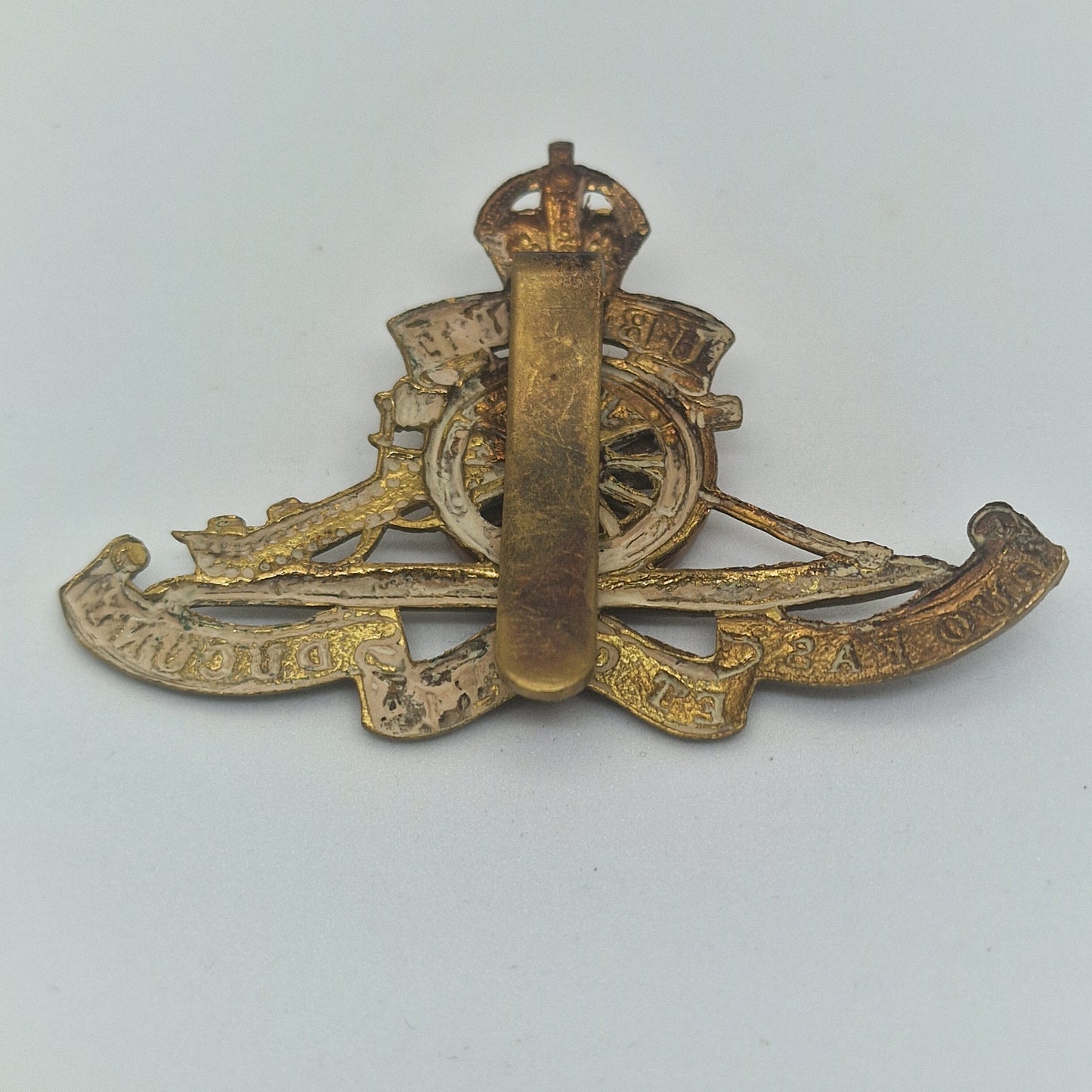 Vintage 1940s Gold-Tone Royal Artillery Cap Badge British Military Brooch Mens – photo 4