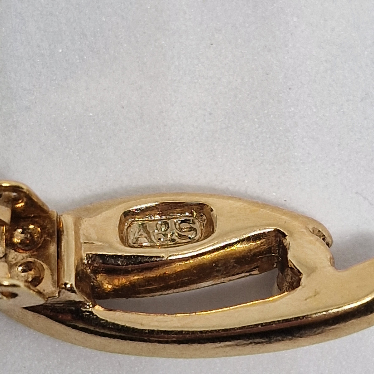 Vintage Attwood and Sawyer 1980s Gold-Tone Clear Rhinestone Clip-On Earrings