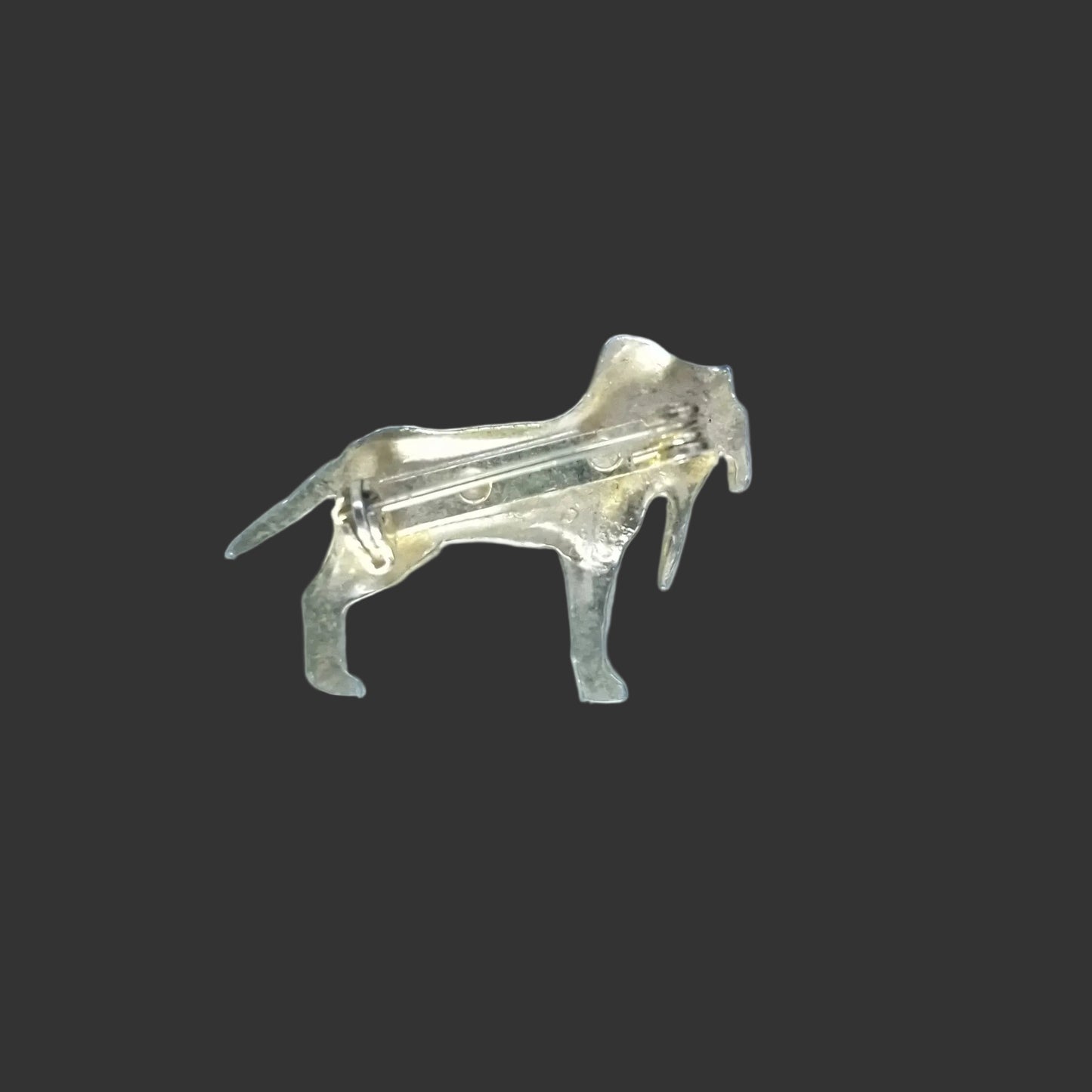 Vintage Gold-Tone Figural Dog Brooch Leaping Hound Animal Pin Costume Jewelry – photo 2