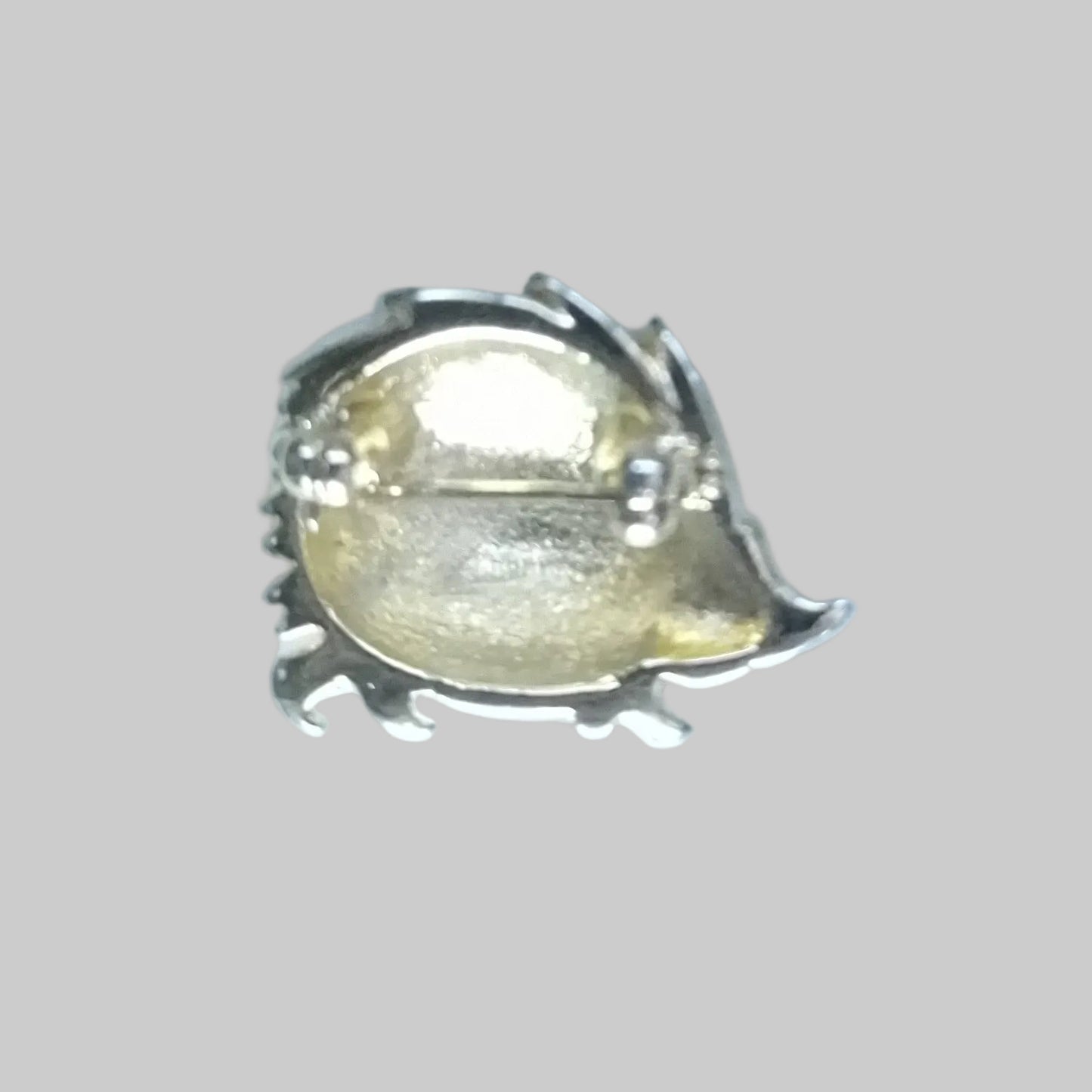 Vintage Silver-Tone Brown Enamel Hedgehog Figural Brooch Animal Lapel Pin 70s – photo 2