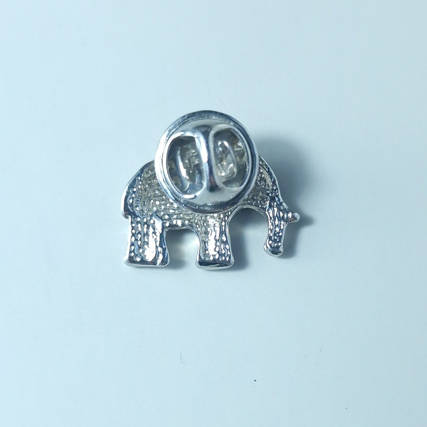 Vintage Silver-Tone Pave Rhinestone Elephant Figural Animal Brooch Costume Pin – photo 2