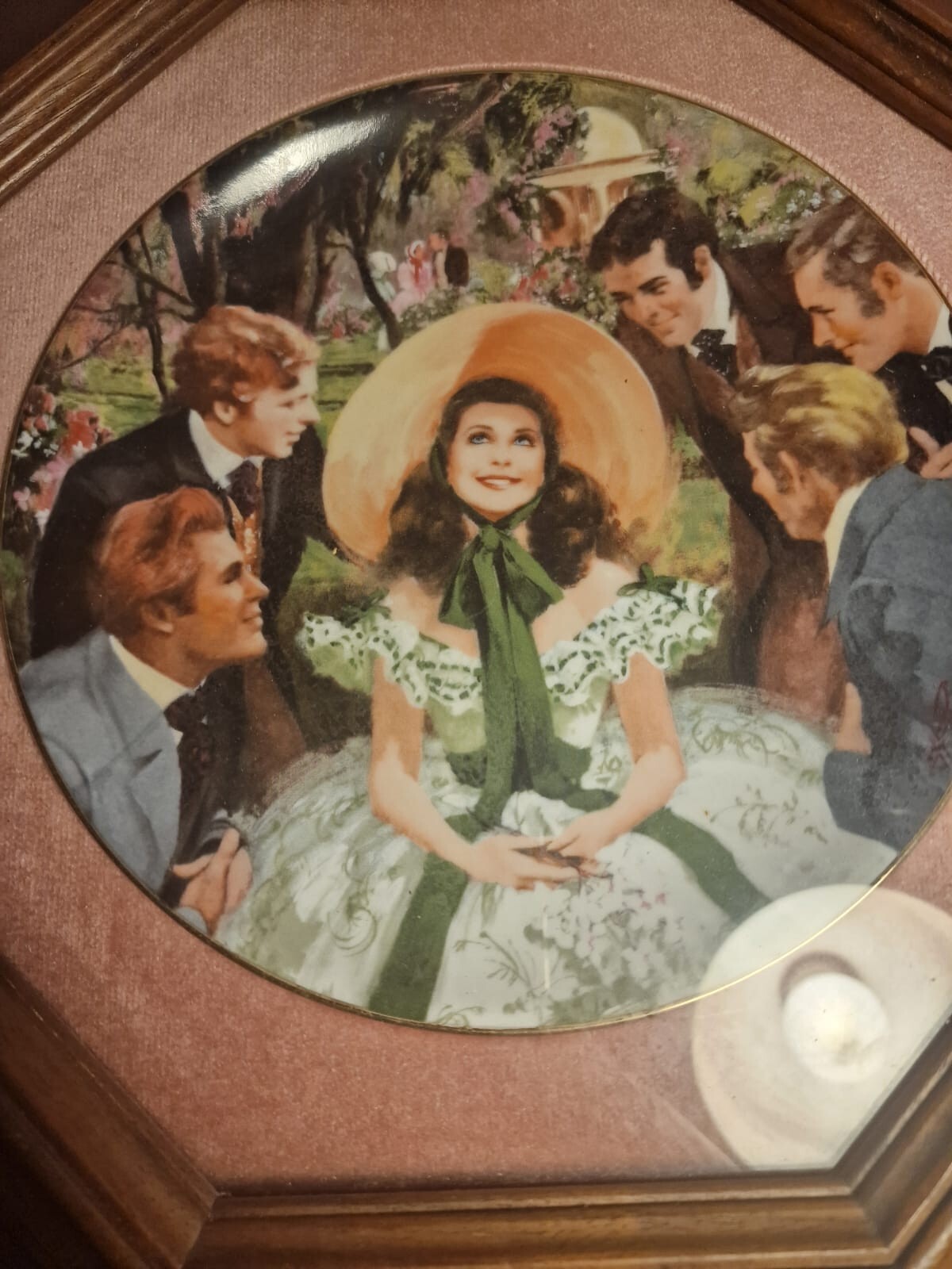 Scarlett and Her Suitors W.S. George Collector Plate in Frame (1988) Limited Ed – photo 2