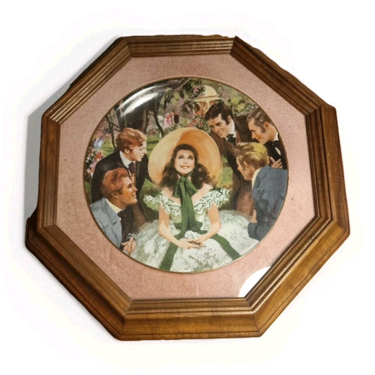 Scarlett and Her Suitors W.S. George Collector Plate in Frame (1988) Limited Ed