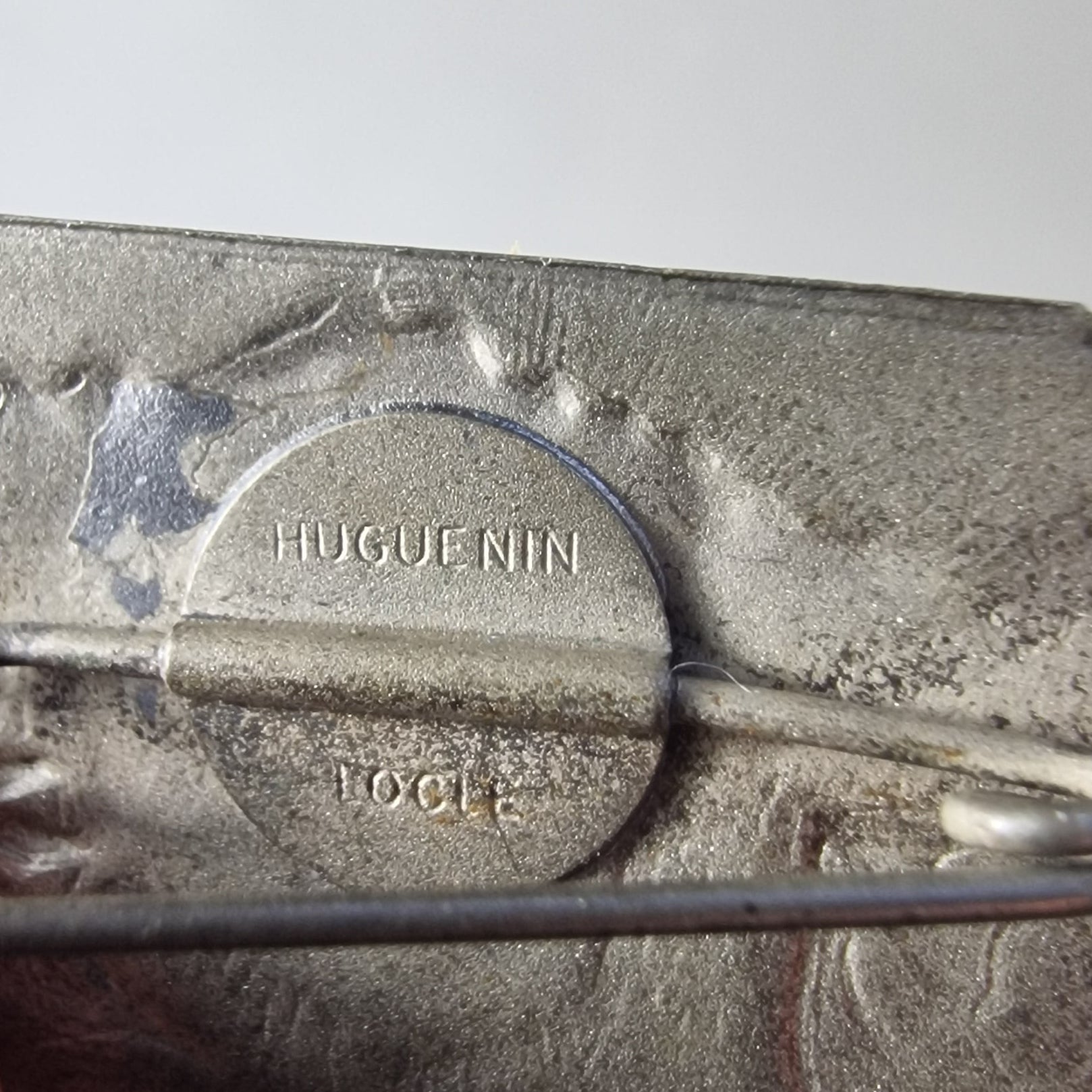 Huguenin Locle Vintage Silver-Tone Swiss Alpine Brooch Wilderswil Edelweiss Pin – photo 3
