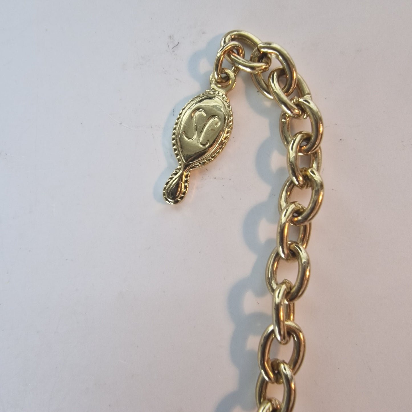 Vintage Sarah Coventry 1970s Gold-Tone Disc Chain Necklace Signed USA Designer – photo 4