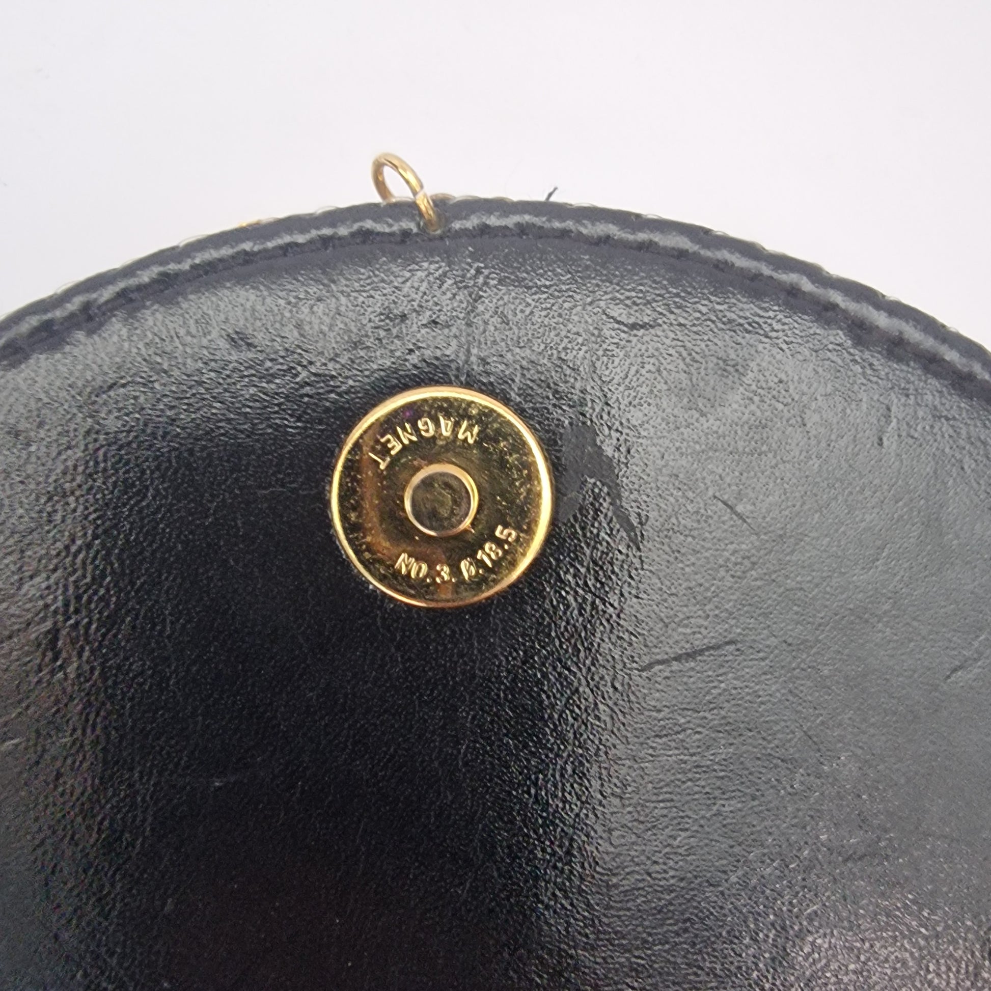 Vintage 1980s Black Metal Mesh Clutch Gold-Tone Chain Tassel Geometric Evening – photo 6