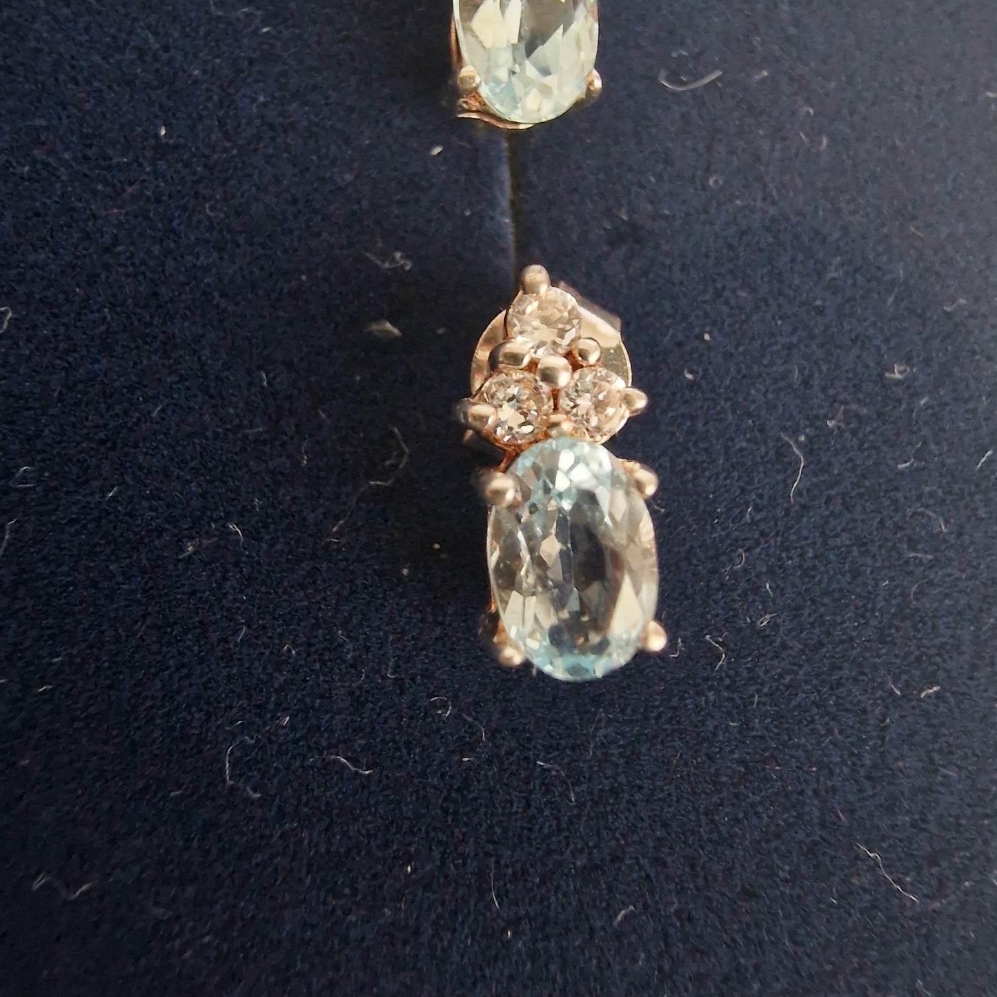 Vintage Elizabeth Duke 1990s Sterling Silver 925 Pendant Earrings Set Blue Topaz – photo 9
