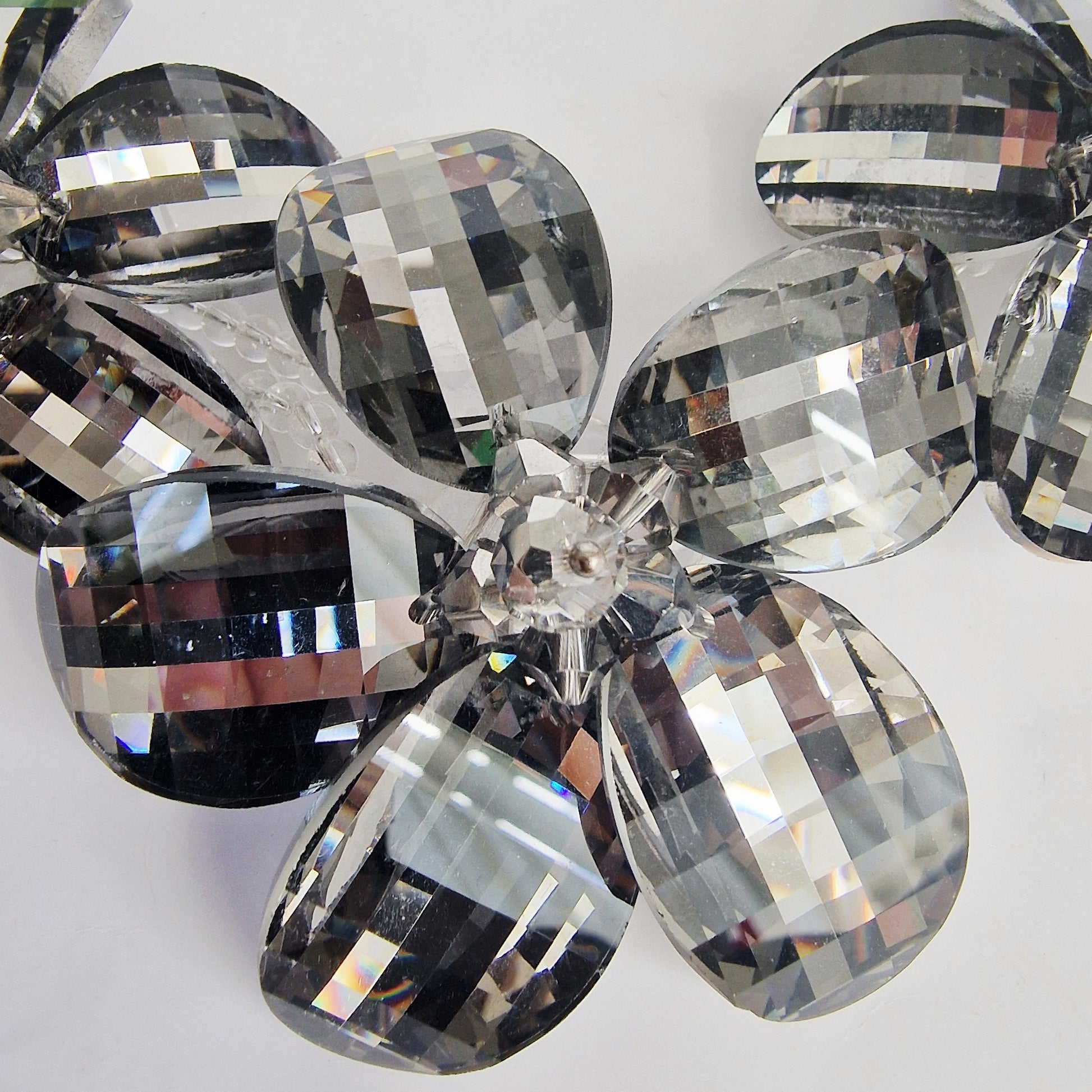 Vintage Butler and Wilson 1990s Silver-Tone Floral Crystal Statement Necklace – photo 5
