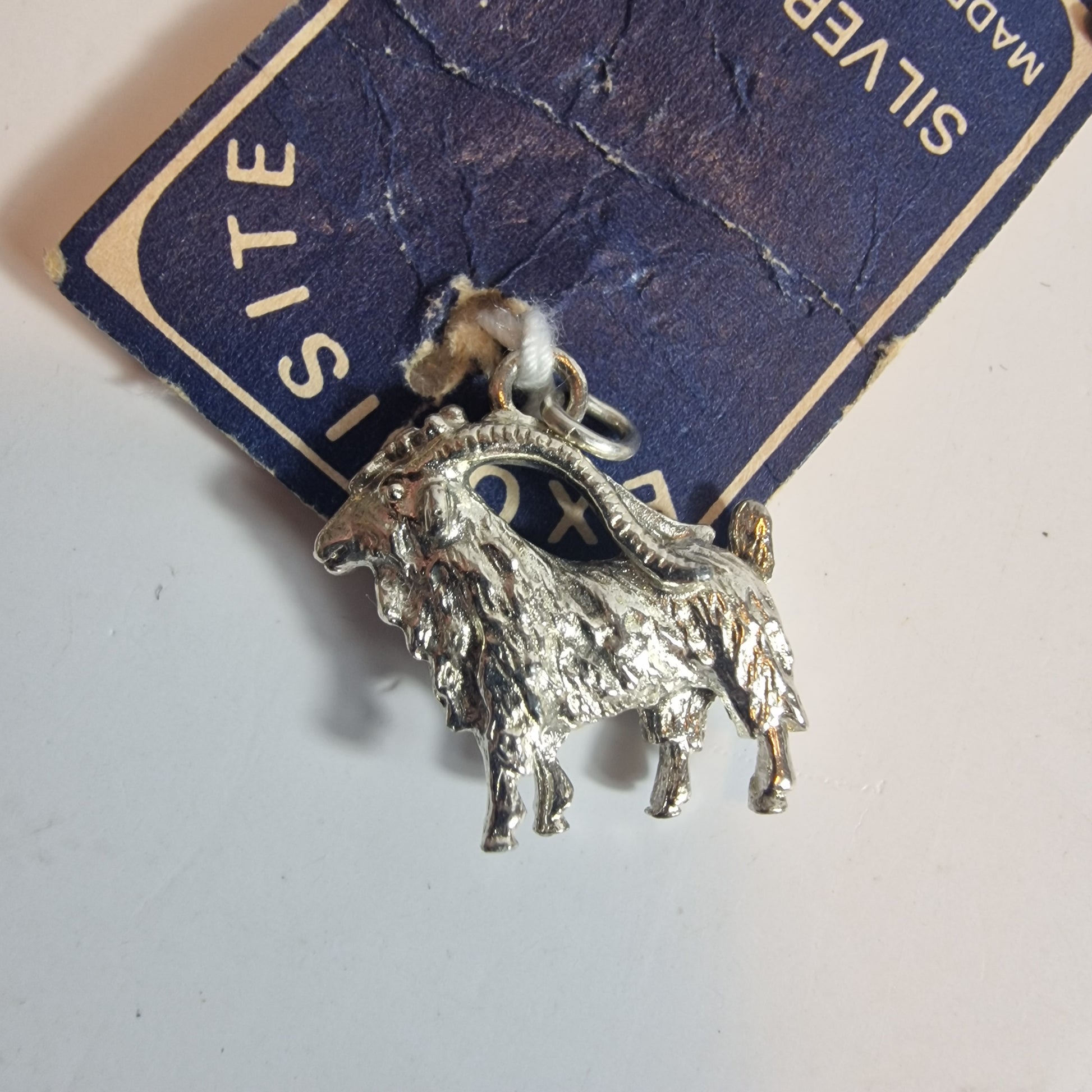 Vintage Exquisite 1970s Silver-Plated Wild Boar Figural Animal Charm Pendant UK – photo 3