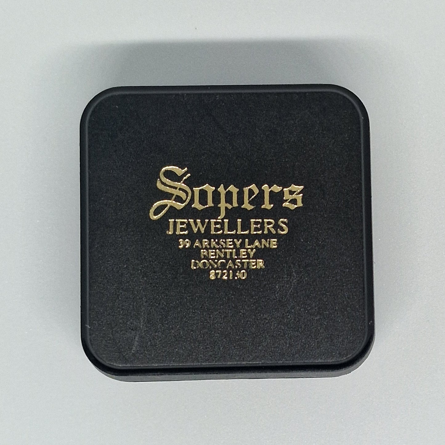 Vintage Sopers Jewellers 1990s CZ Stud Earrings Set Three Pairs Silver-Tone Box