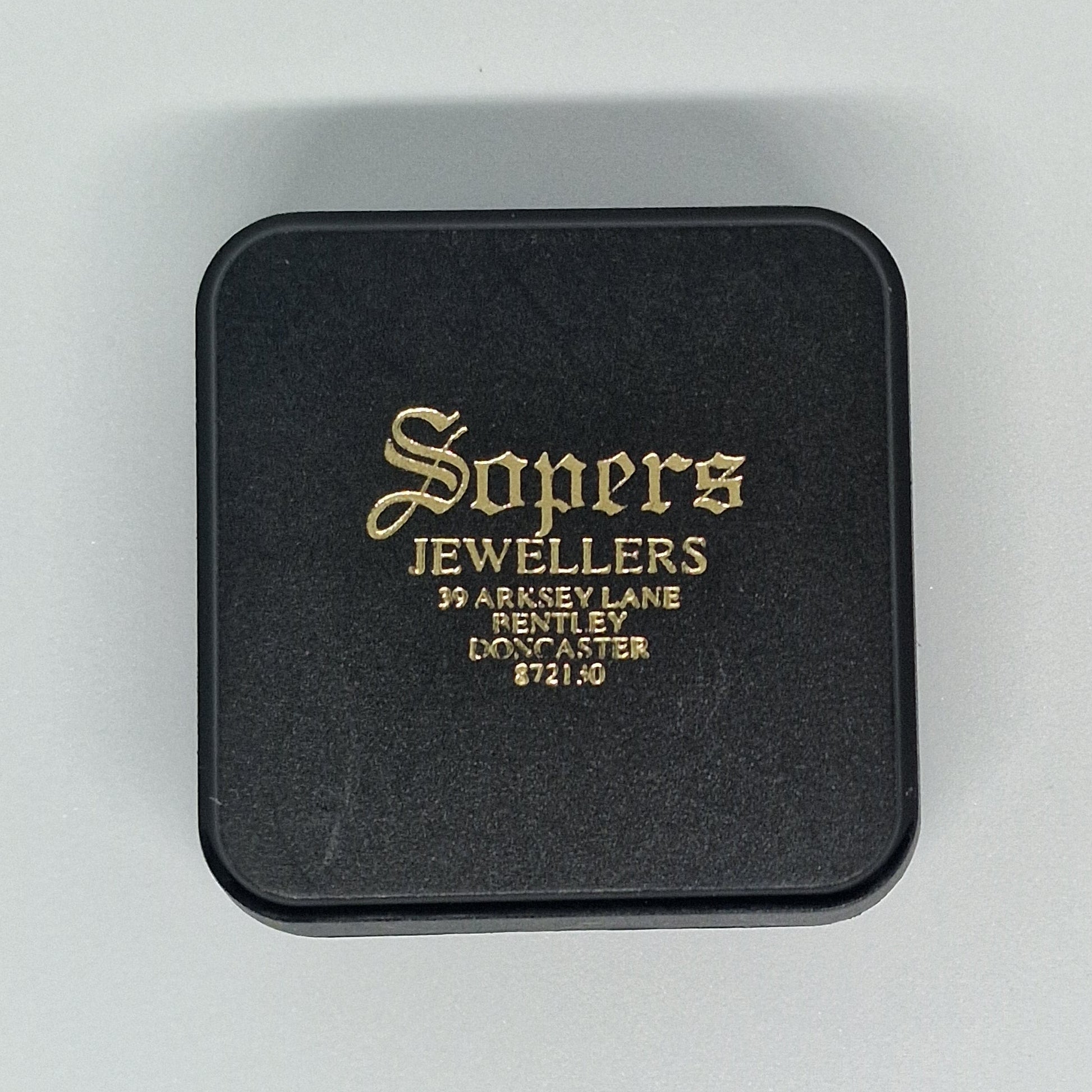 Vintage Sopers Jewellers 1990s CZ Stud Earrings Set Three Pairs Silver-Tone Box