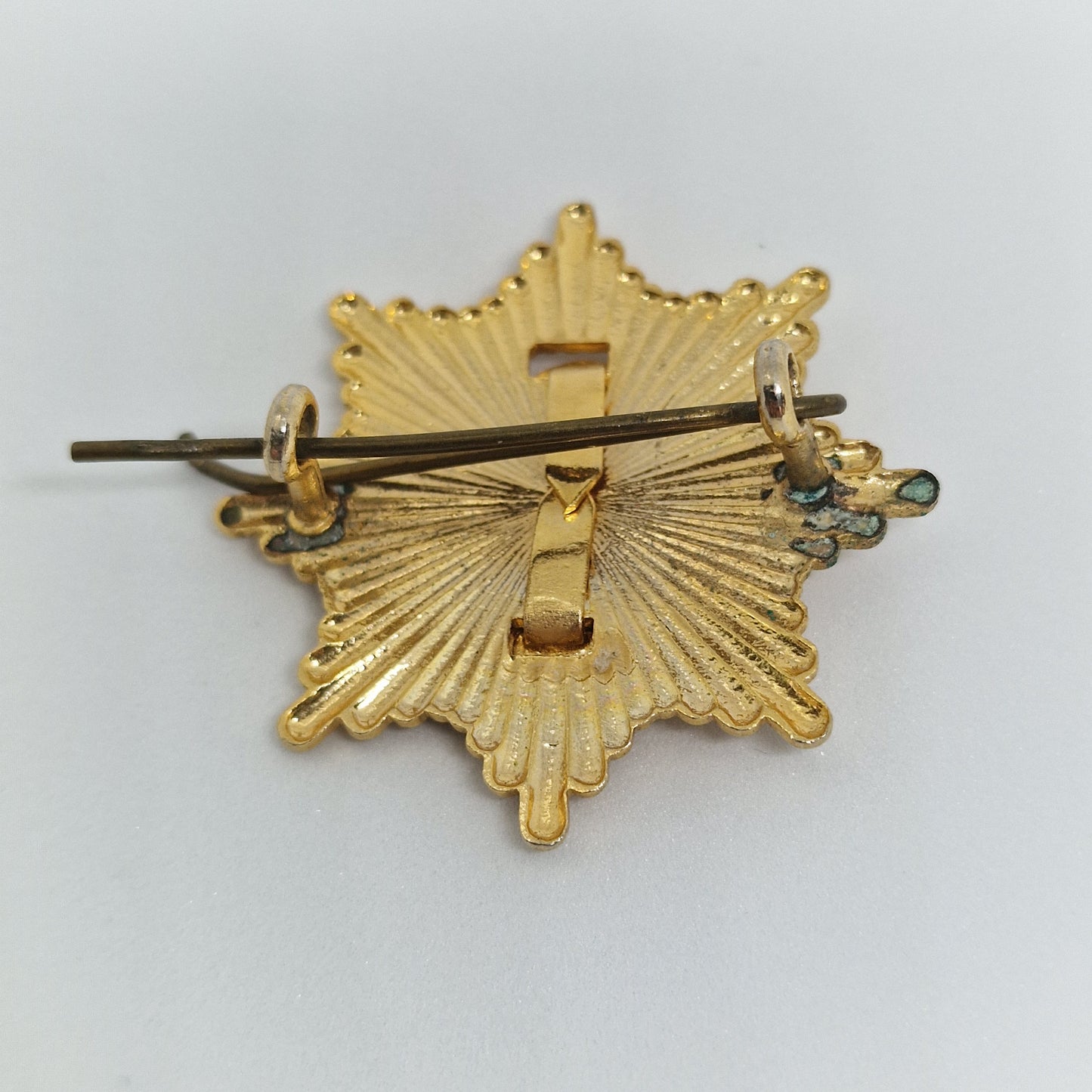 Vintage 1970s Royal British Legion Badge Gold-Tone Blue Enamel Military Brooch – photo 2
