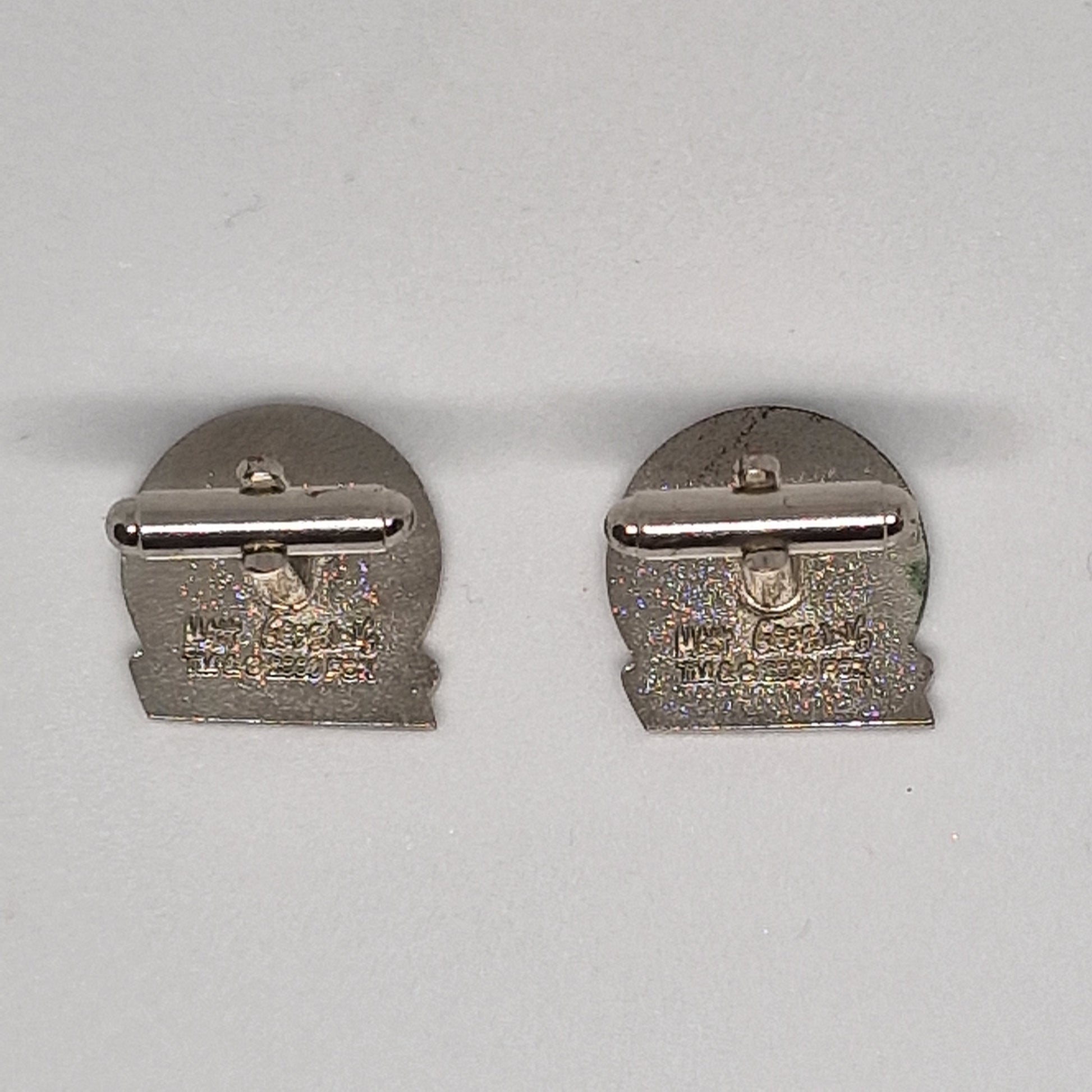 Vintage 2000s Silver-Tone Enamel Cufflinks Simpsons Homer To Alcohol FOX Novelty – photo 4