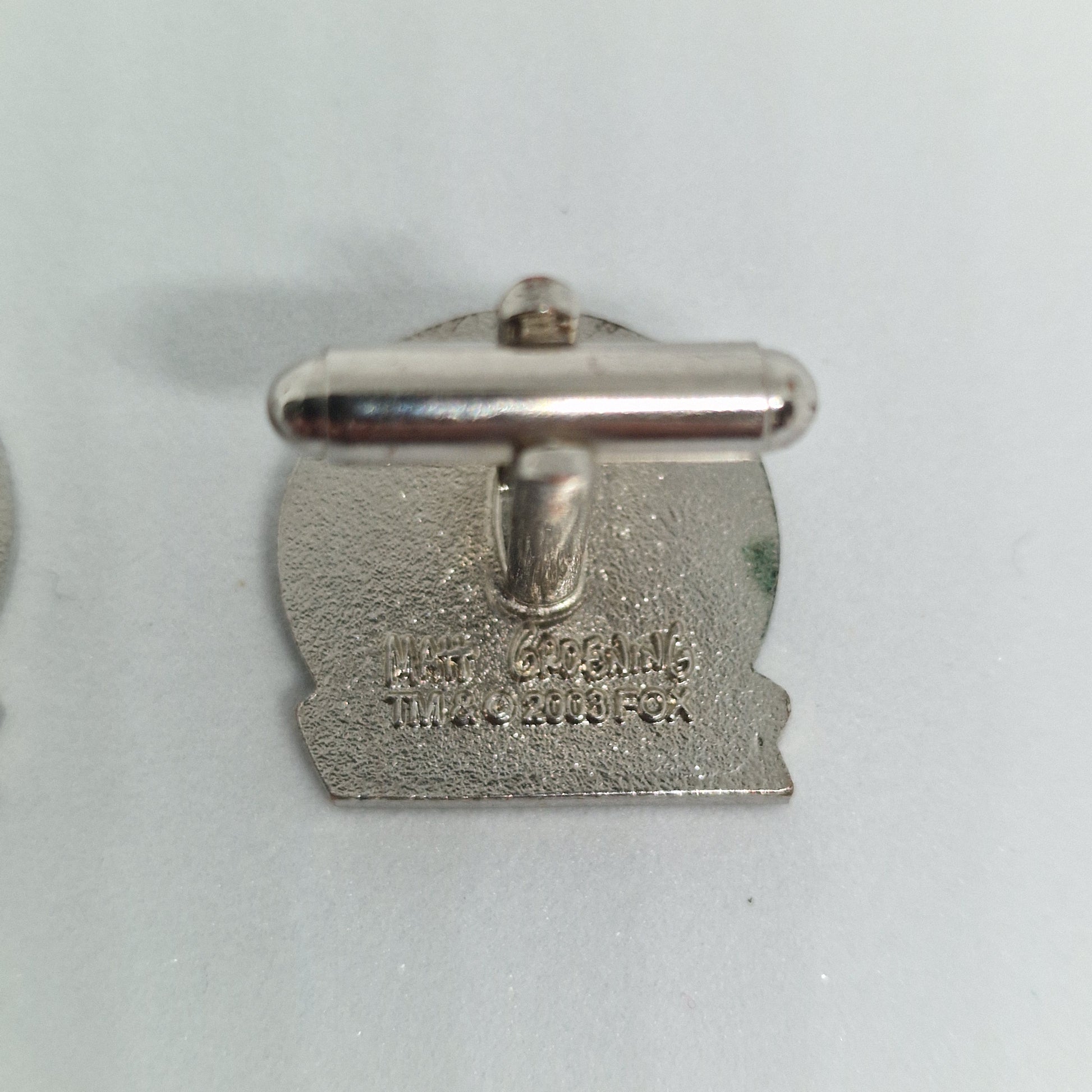 Vintage 2000s Silver-Tone Enamel Cufflinks Simpsons Homer To Alcohol FOX Novelty – photo 6