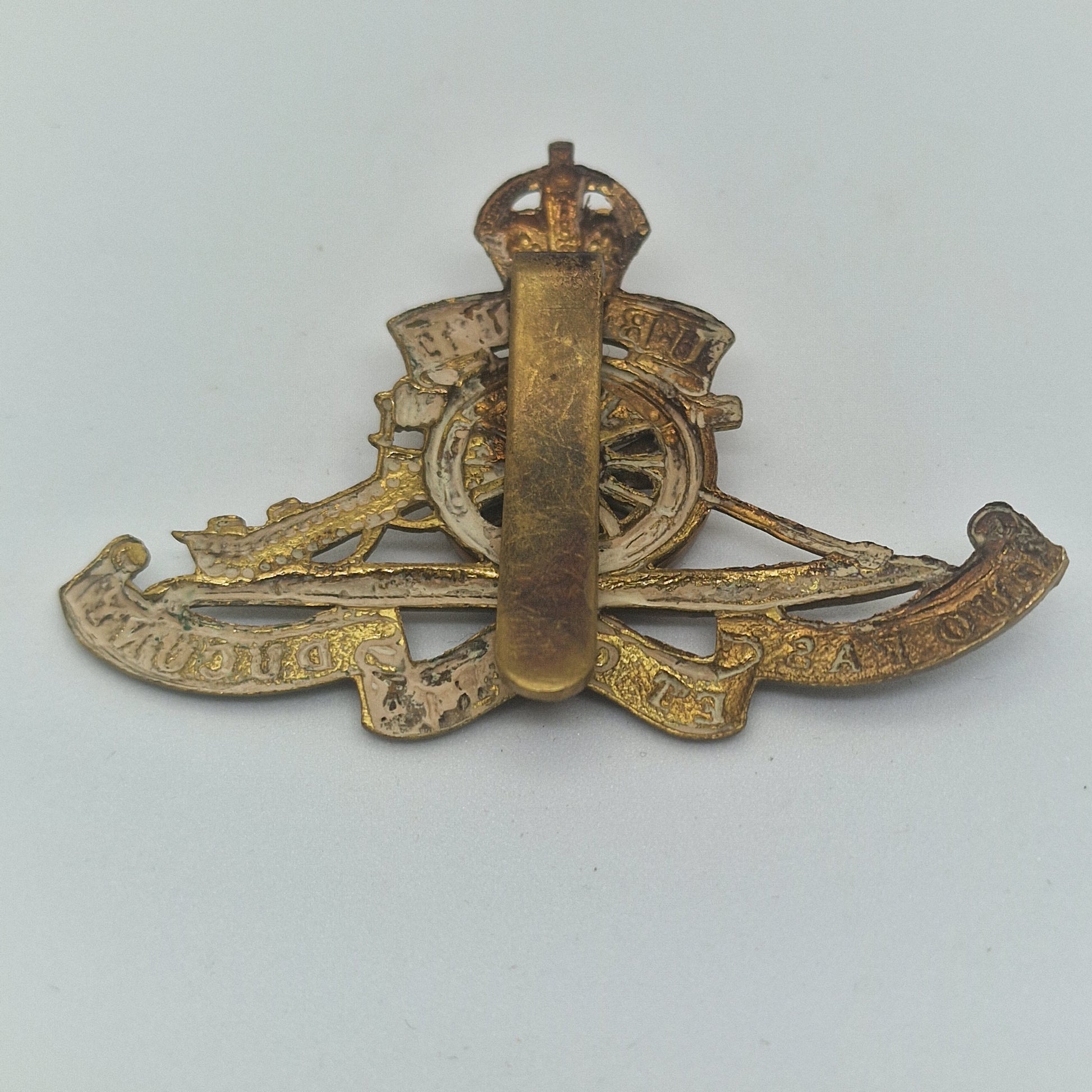 Vintage 1940s Gold-Tone Royal Artillery Cap Badge British Military Brooch Mens – photo 4