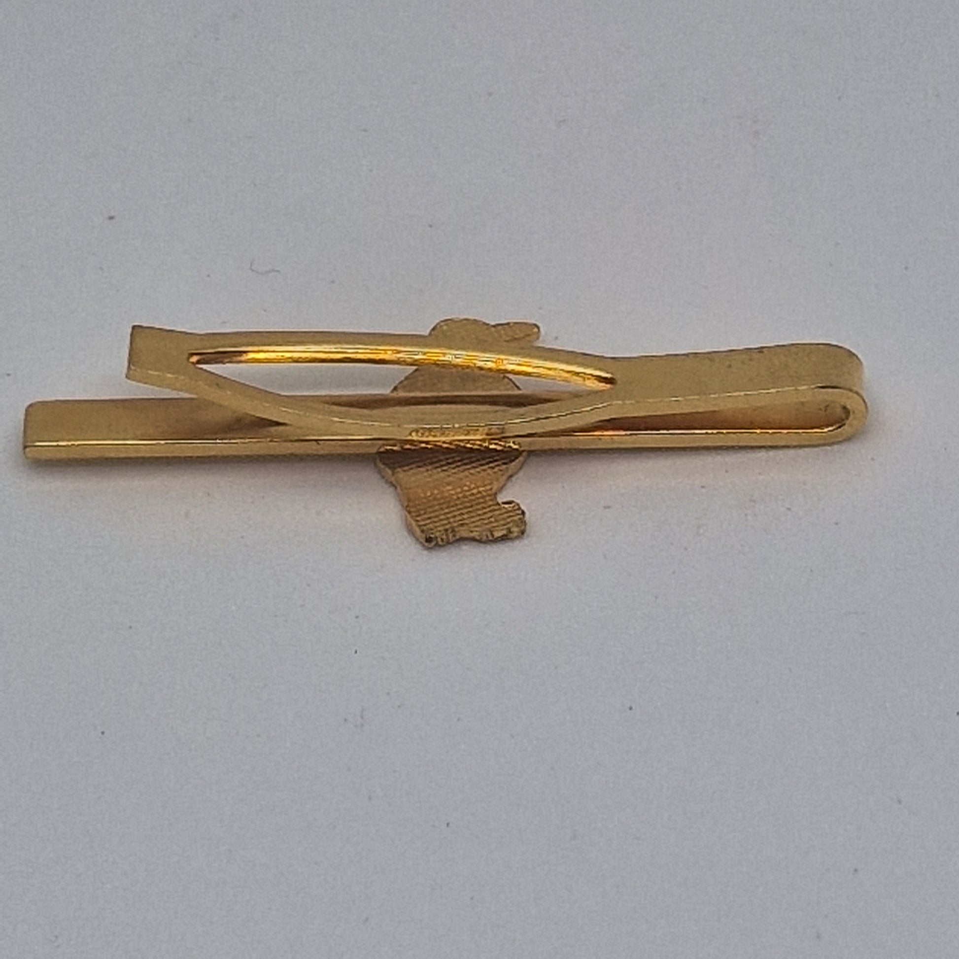 Vintage 1960s Gold-Tone Enamel Penguin Tie Clip Figural Bird Costume Jewellery – photo 3