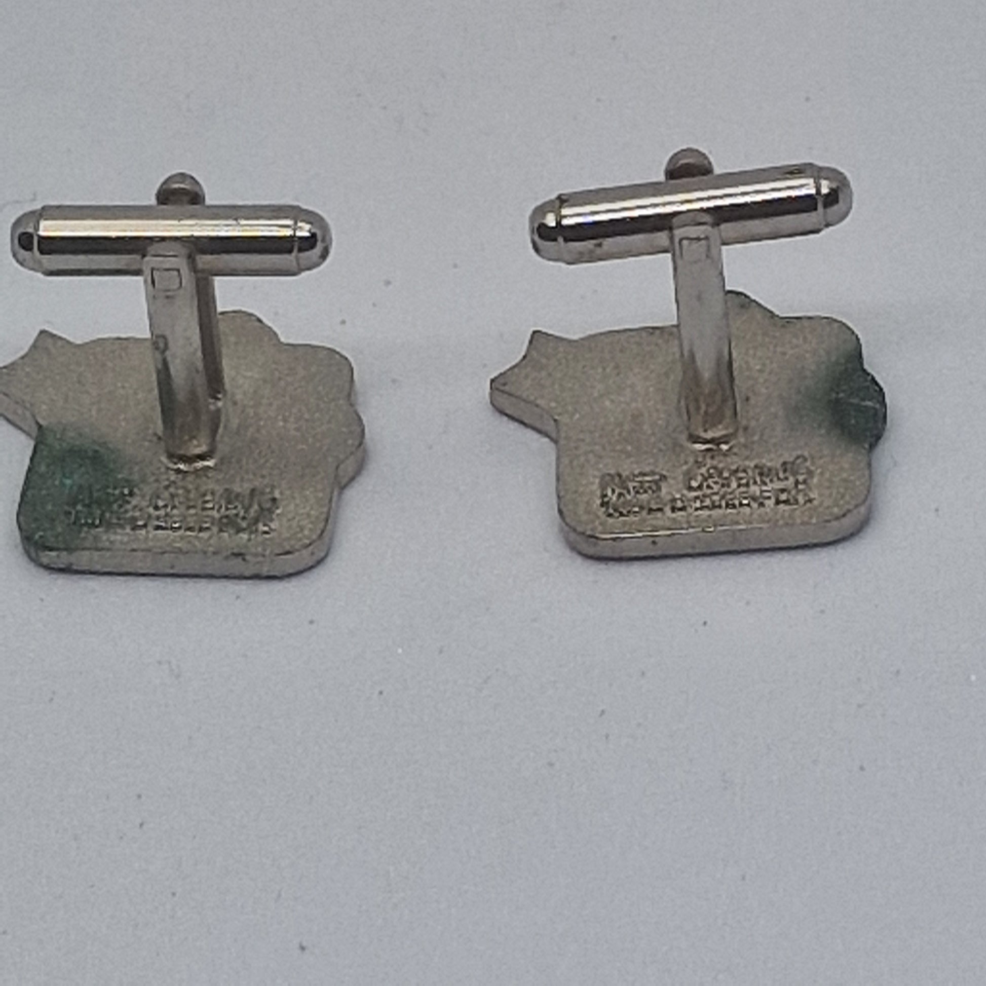 Vintage The Simpsons 1990s Silver-Tone Homer Simpson Figural Enamel Cufflinks – photo 3
