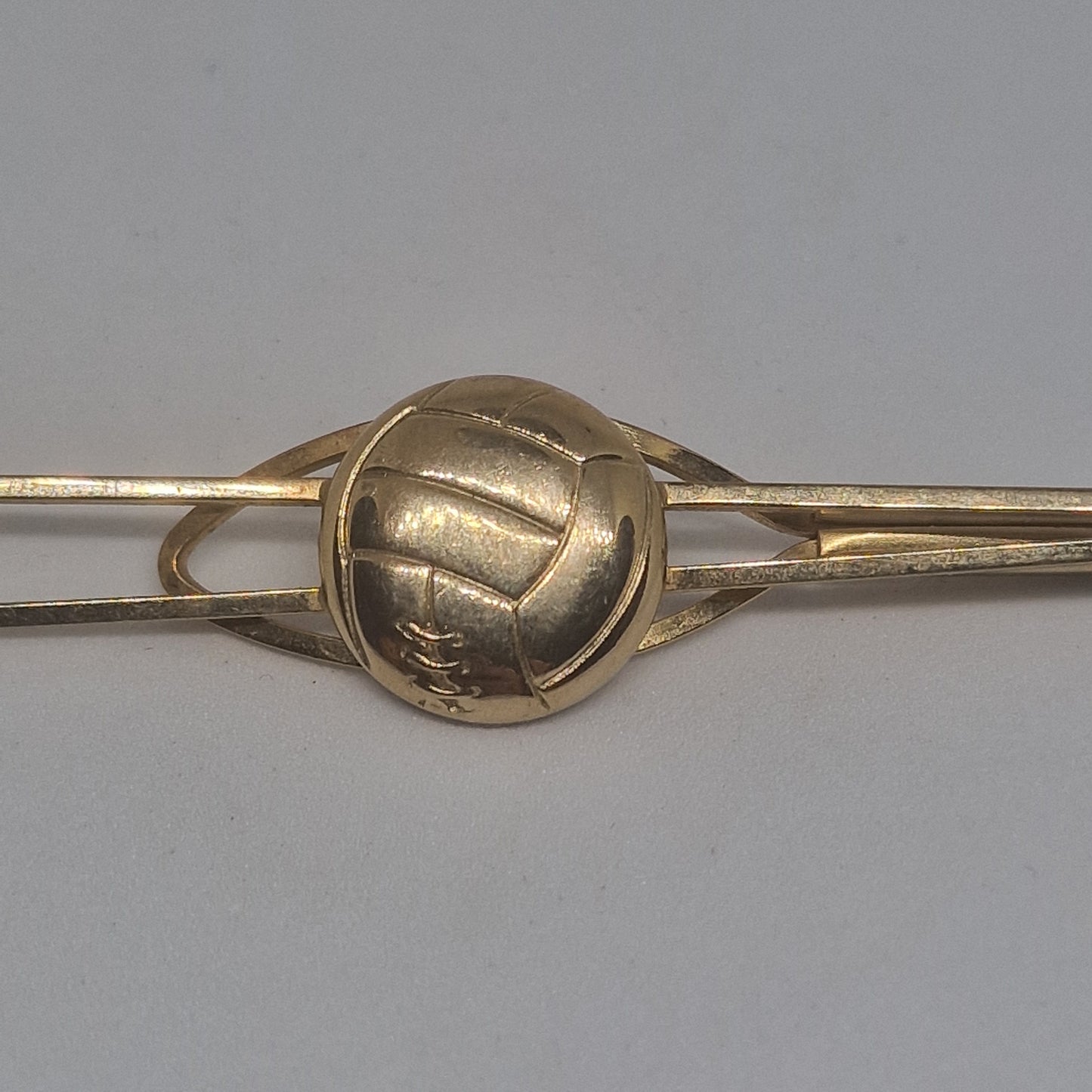 Vintage Strattons 1960s Gold-Tone Football Tie Clip Figural Sports Signed Mens – photo 3