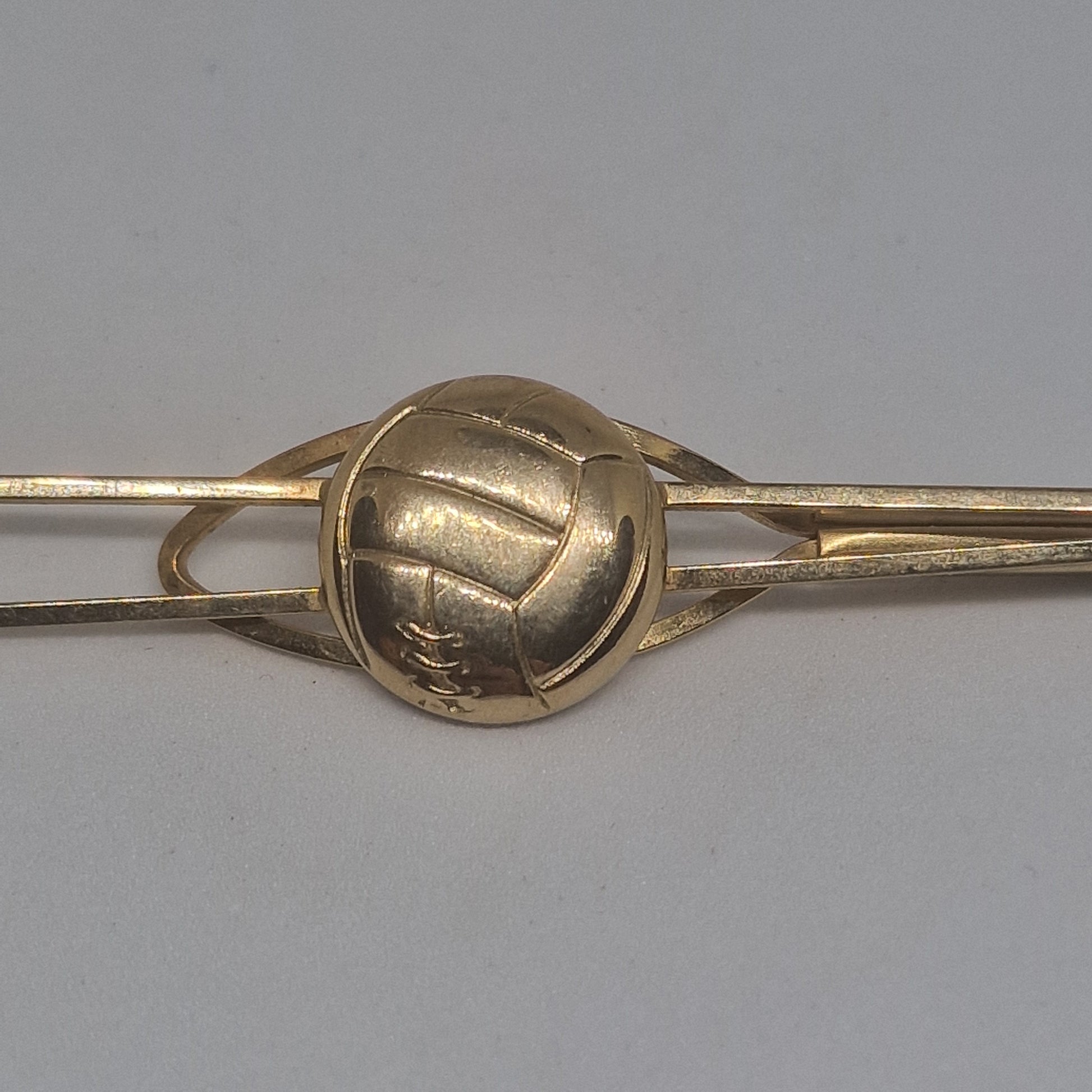 Vintage Strattons 1960s Gold-Tone Football Tie Clip Figural Sports Signed Mens – photo 3