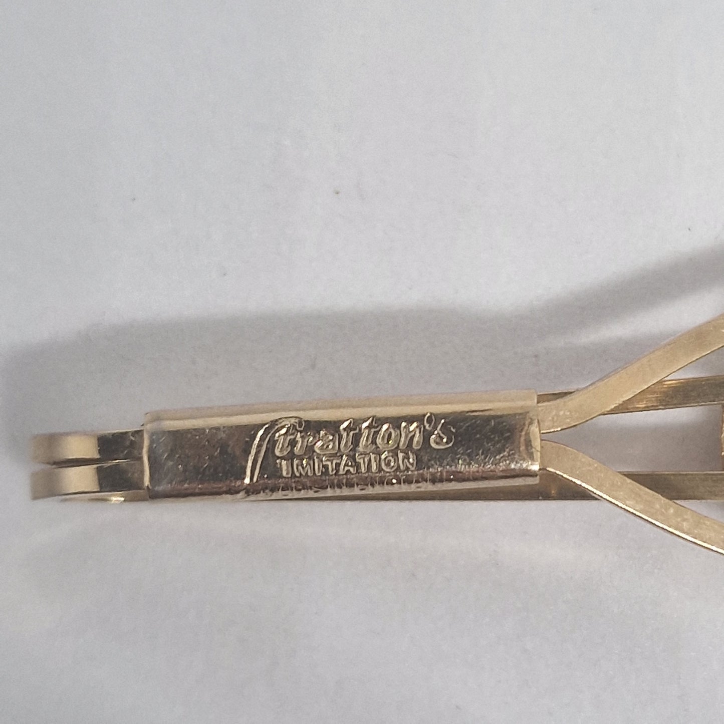 Vintage Strattons 1960s Gold-Tone Football Tie Clip Figural Sports Signed Mens – photo 7