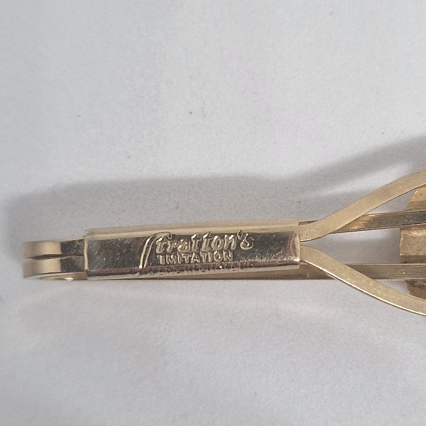 Vintage Strattons 1960s Gold-Tone Football Tie Clip Figural Sports Signed Mens – photo 8