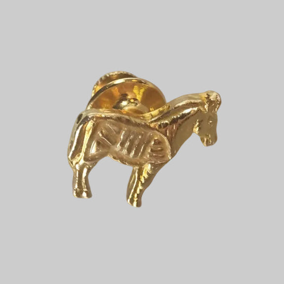 Vintage Gold-Tone Rearing Horse Figural Brooch Equestrian Costume Wildlife Pin
