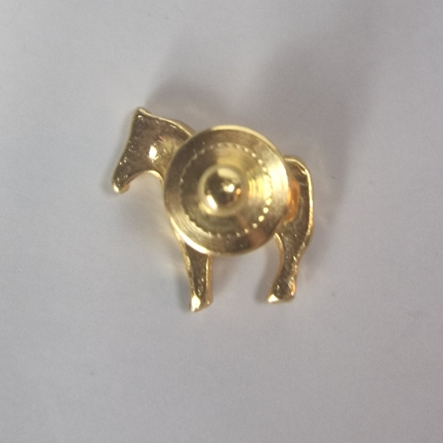 Vintage Gold-Tone Rearing Horse Figural Brooch Equestrian Costume Wildlife Pin