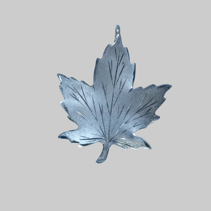 Vintage Sterling Silver Leaf Brooch Botanical Maple Figural Pin Signed Mid Centu