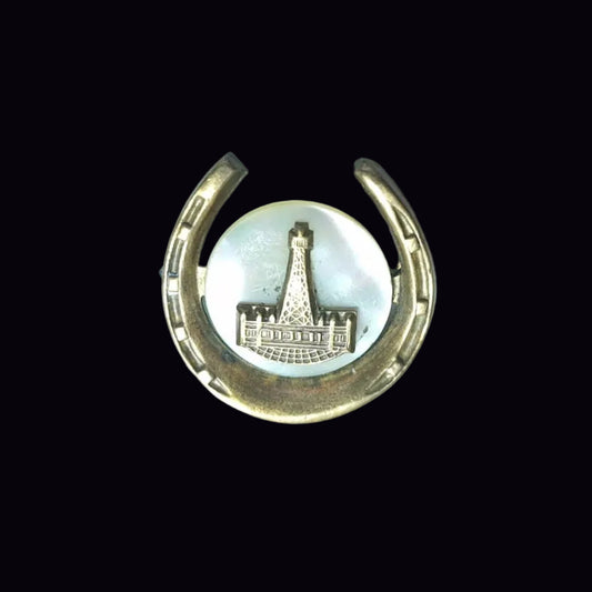 Vintage Gold-Tone Blackpool Tower Brooch England Landmark Souvenir Figural Pin