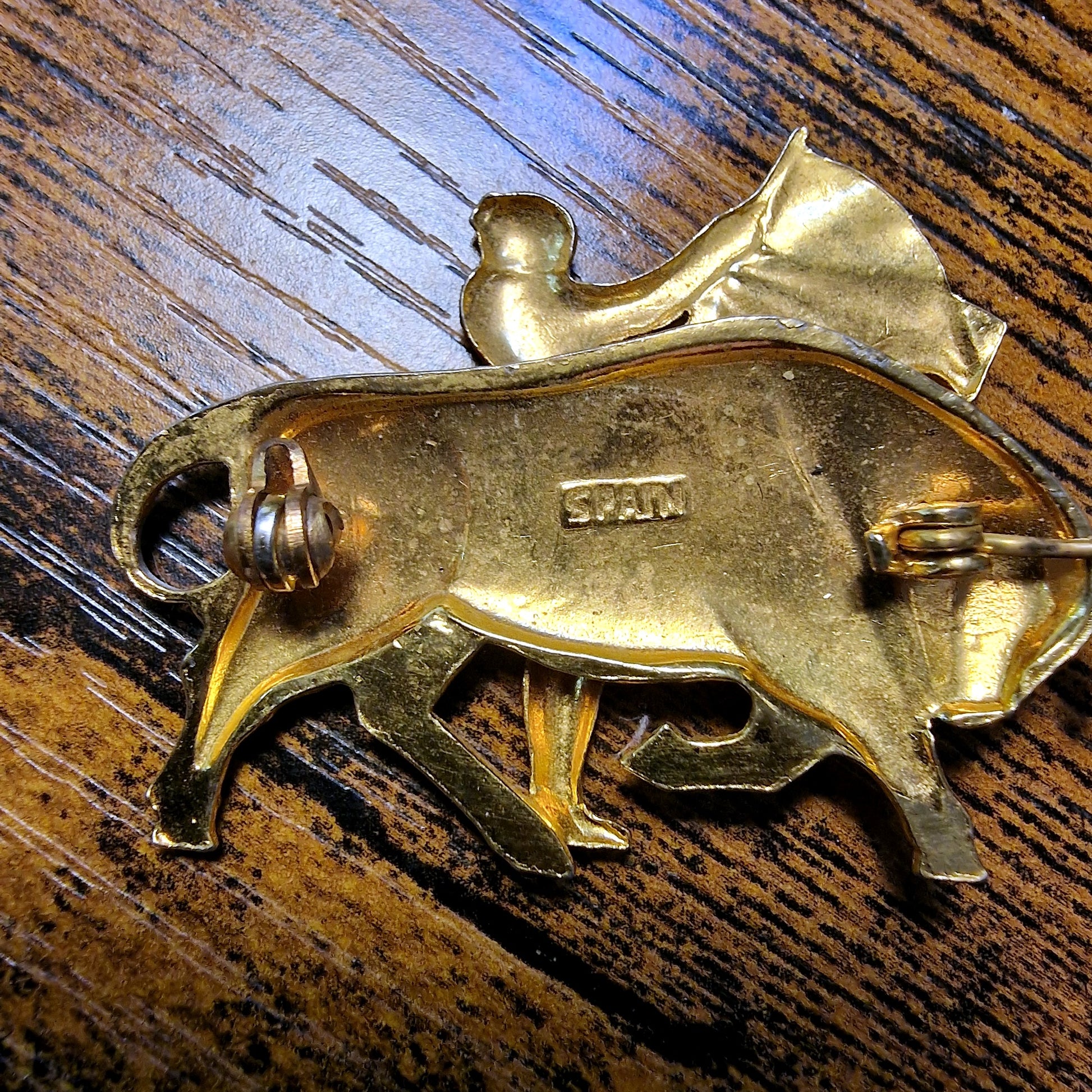 Vintage Gold-Tone Matador Brooch Spain Figural Enamel Pin – photo 2