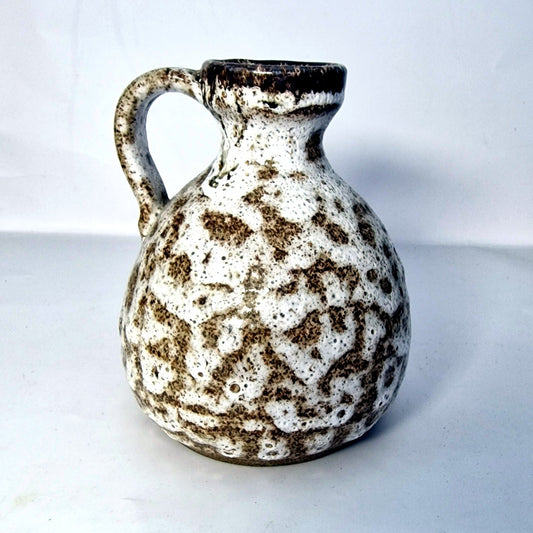 1960s Prinknash Abbey Pottery Lava Glaze Vase, Hand Made in England, Signed Stoneware Jug, British Studio Art Pottery, Vintage Decor