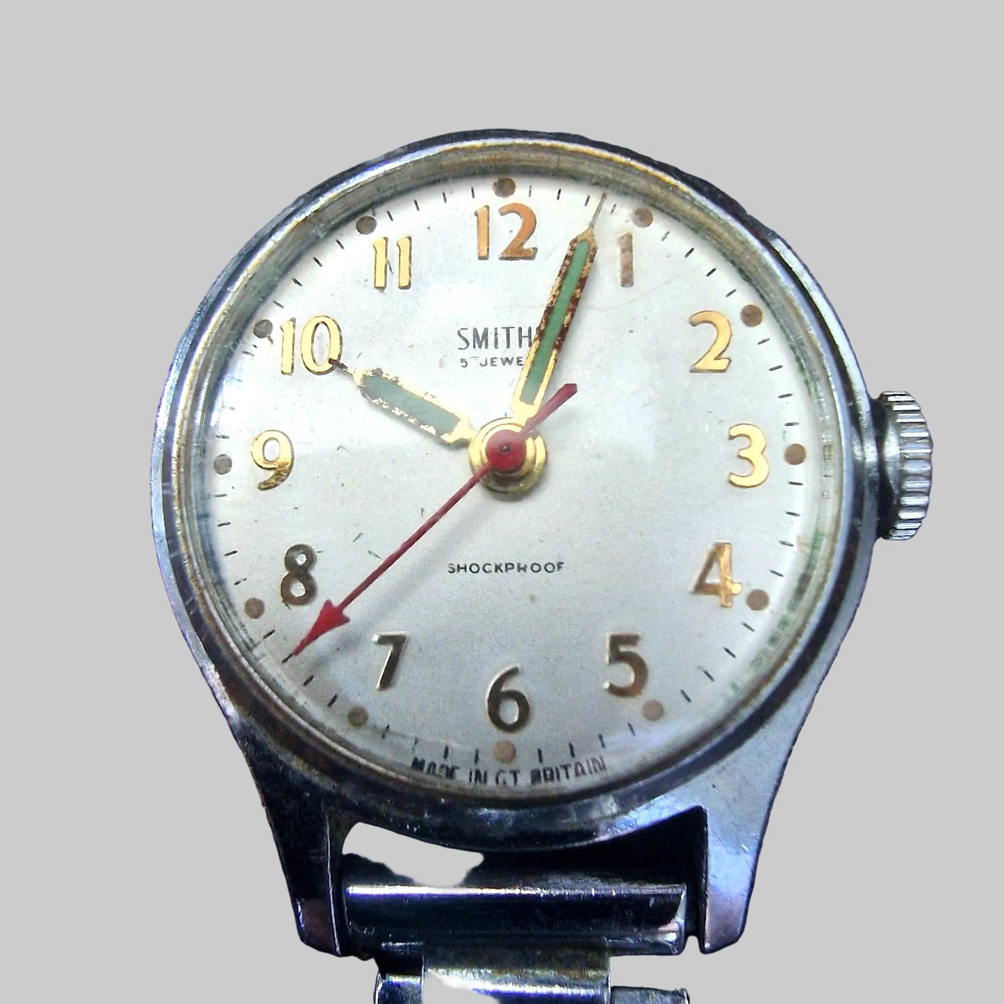 1950s Smiths Nurse Fob Watch, Stainless Steel Clip Watch, Mechanical, Signed Made in Great Britain, Mid-Century Nursing Watch – photo 3