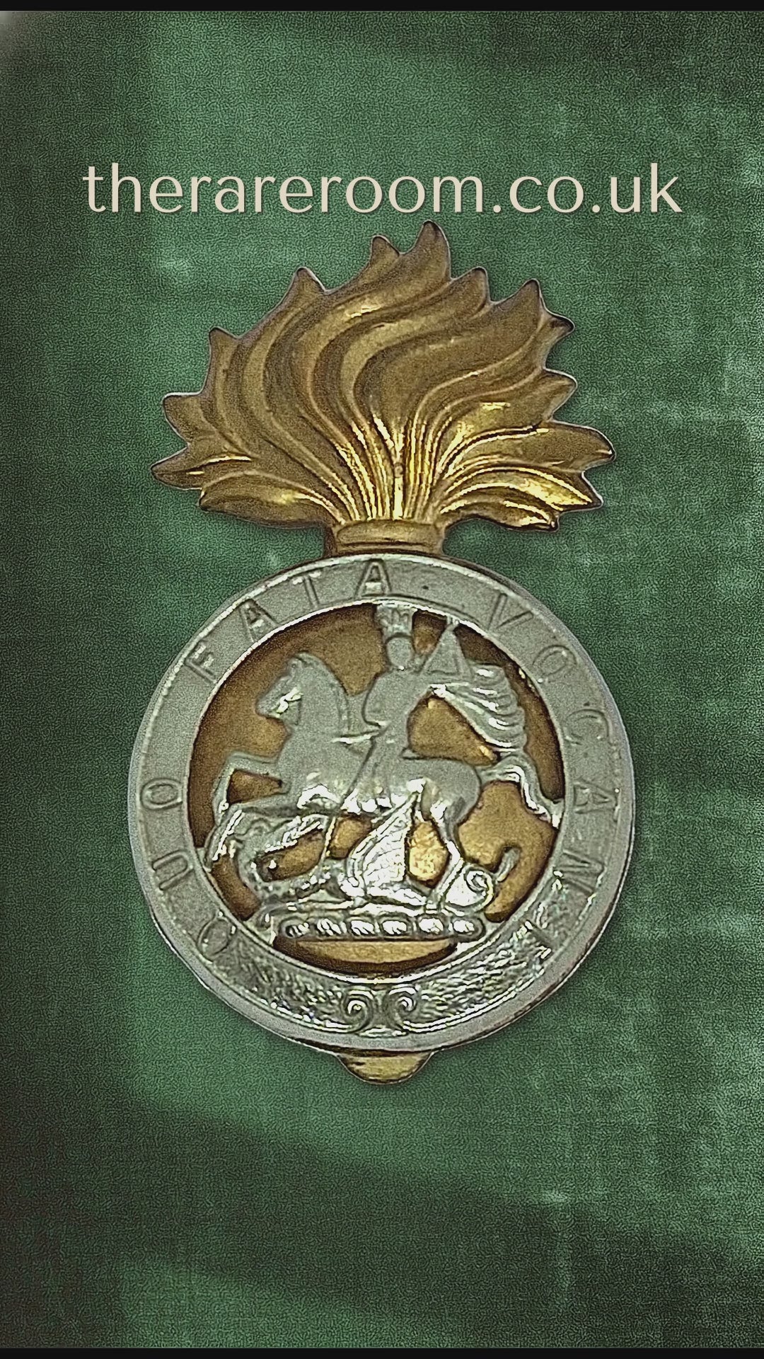 Vintage 1950s Gold-Tone Silver-Tone Military Cap Badge Royal Fusiliers Brooch — tiktok